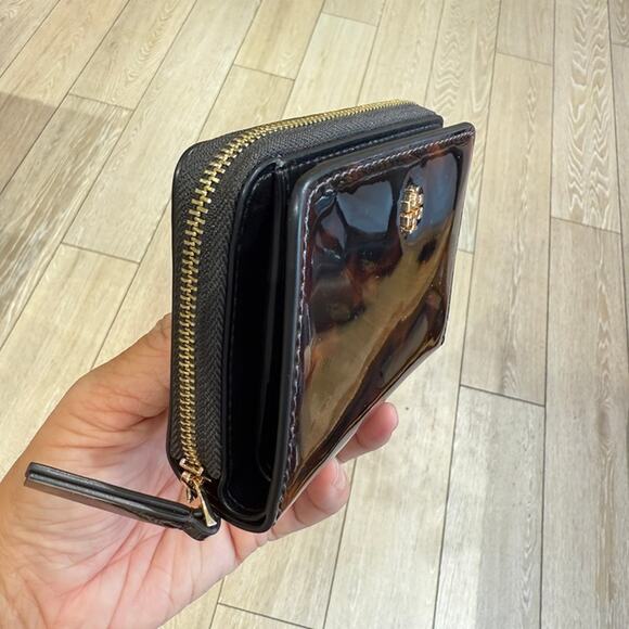 Tory Burch Emerson Tortoise Patent Mini Wallet 165945 - Picture 2 of 8